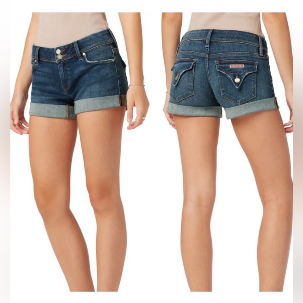 NWT! Hudson Croxley Mid Thigh Cuffed Jean Shorts | Color: Reaction